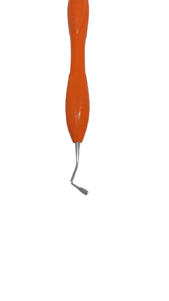 ESPÁTULA PARA COMPOSITE DE MANGO SILICONADO NARANJA