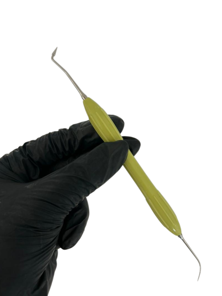 ESPÁTULA PARA COMPOSITE DE MANGO SILICONADO VERDE