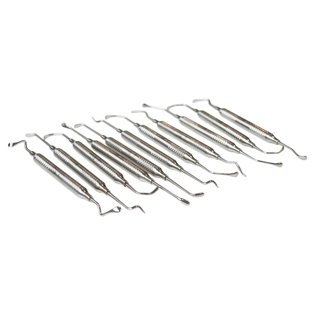 KIT DE 11 CURETAS PARA ELEVACION DE PISO DE SENO