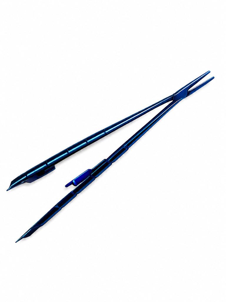 PINZA PORTA AGUJAS CASTROVIEJO AZUL 16