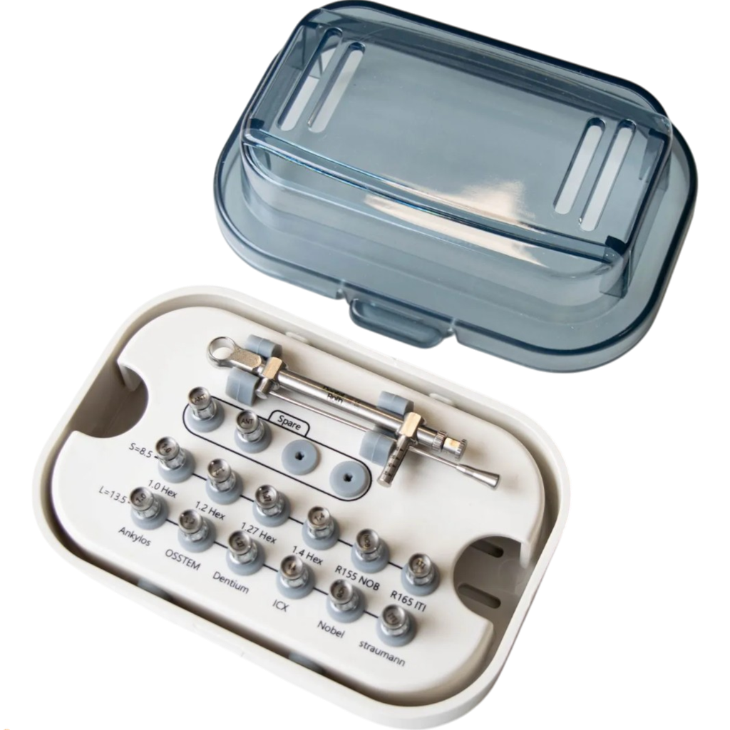 KIT PROTETICO DE DESTORNILLADORES CON TORQUIMETRO AGUJA