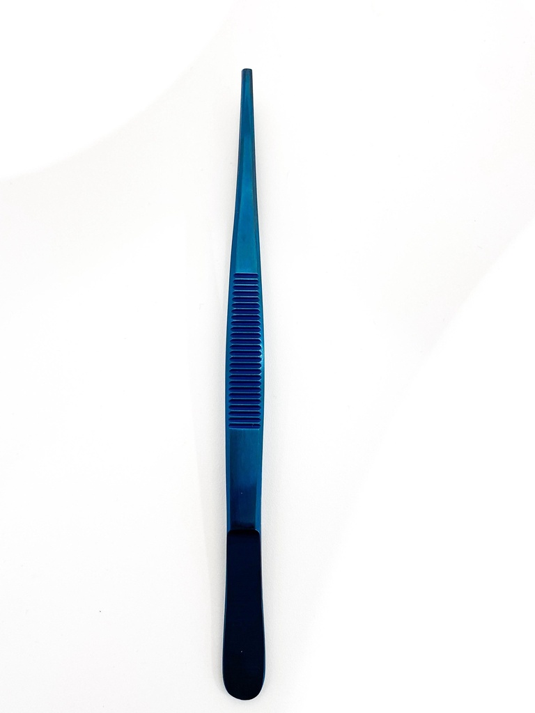 PINZA MICROQUIRURGICA DE MANO IZQUIERDA CON DIENTE AZUL