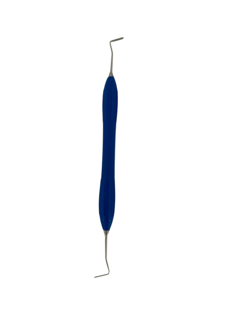 ESPÁTULA PARA COMPOSITE DE MANGO SILICONADO AZUL