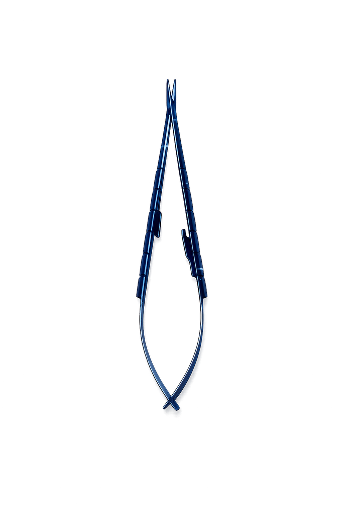 PINZA PORTA AGUJAS CASTROVIEJO AZUL 16