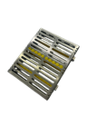 CASETE METALICO PORTAINSTRUMENTOS 10PCS. AMARILLO