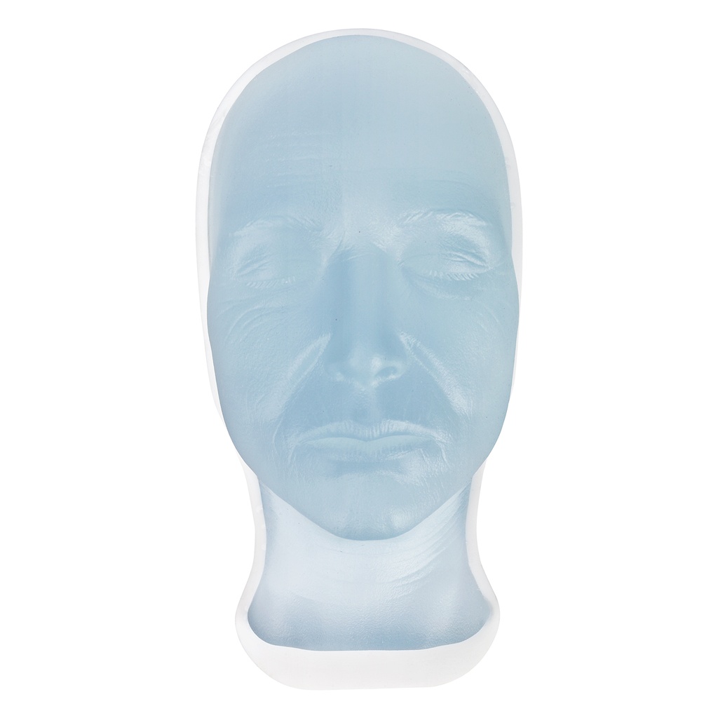 MODELO FACIAL TOTAL DE SILICONA TRANSPARENTE PARA PRÁCTICAS DE INYECCIÓN
