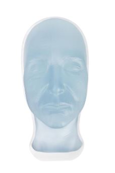 MODELO FACIAL TOTAL DE SILICONA TRANSPARENTE PARA PRÁCTICAS DE INYECCIÓN
