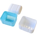 CAJA PARA PROTESIS CON MALLA PARA LIMPIEZA 85X70X75