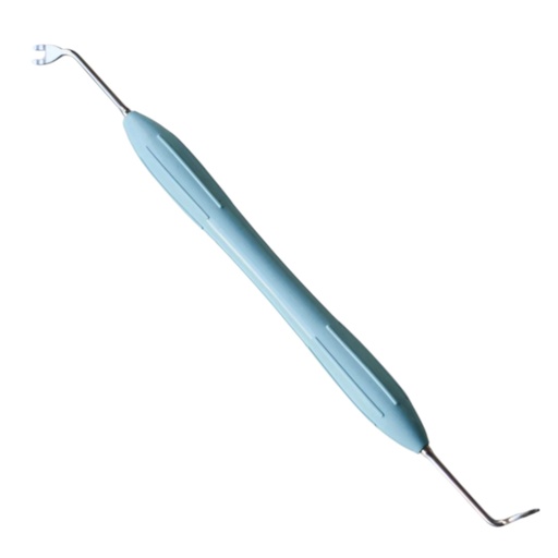 [17/4065-10] ESPÁTULA PARA COMPOSITE DE MANGO SILICONADO TURQUESA