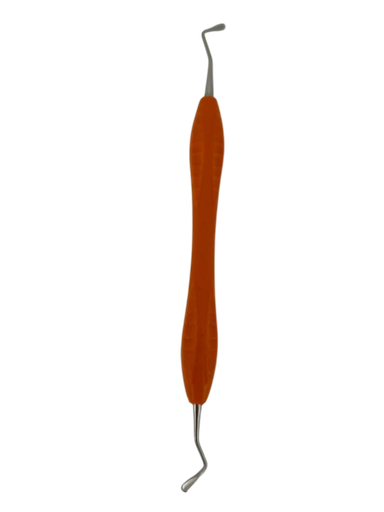 [17/4065-11] ESPÁTULA PARA COMPOSITE DE MANGO SILICONADO NARANJA