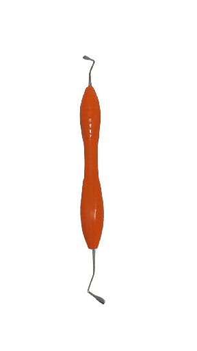 [17/4065-11] ESPÁTULA PARA COMPOSITE DE MANGO SILICONADO NARANJA