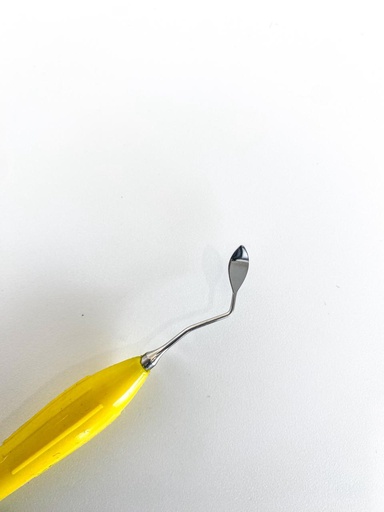 [17/4065-1] ESPÁTULA PARA COMPOSITE DE MANGO SILICONADO AMARILLO