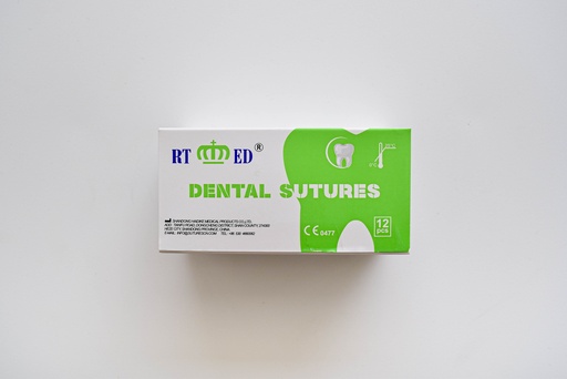 [SUT0005x120] Pack de SUTURA DE NYLON 5/0.75cm LONGITUD- AGUJA 3/8 DE CÍRCULO Y 16mm LARGO x120