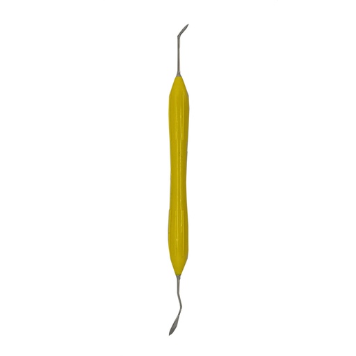 [C0222] ESPÁTULA PARA COMPOSITE DE MANGO SILICONADO AMARILLO