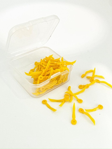 [C0246A] CUÑAS PLASTICAS AMARILLAS (100 UNIDADES) 